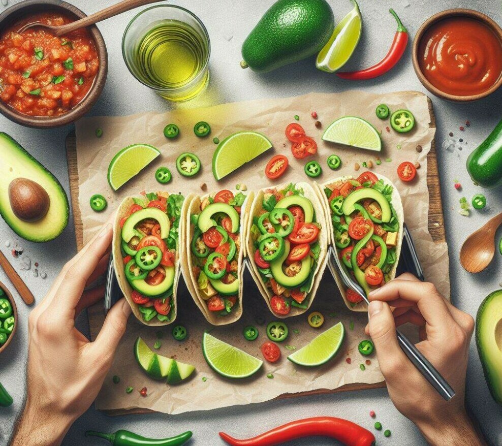 Tacos W Avocados & Jalapenos