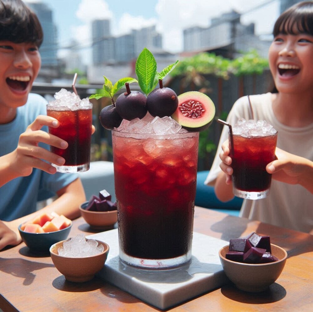 Borojó fruit juice  with ice