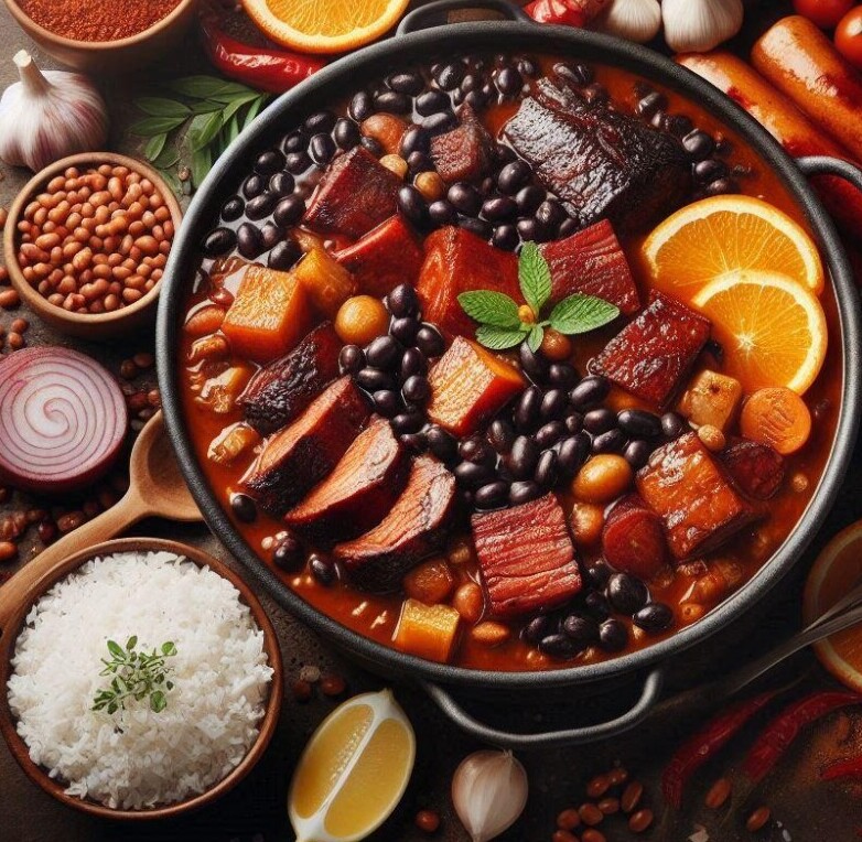 Brazilian Feijoada Black Bean Stew 